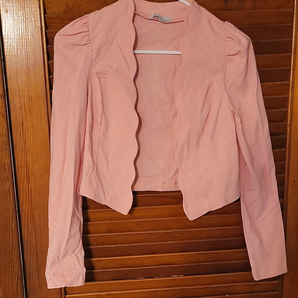 Women's Pink Scalloped Jacket